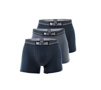 Boxershorts MUSTANG "Boxershort Retroshorts True Denim 3er Pack 3er Pack", Herren, Gr. M, bunt (marine, blau, marine), Obermaterial: 95% Baumwolle CO. 5% Elasthan EL., Unterhosen (33667128-M) marine,