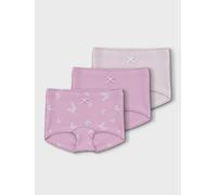 Boxershorts NAME IT "NMFTIGHTS 3P PINK BUTTERFLY NOOS", Herren, Gr. 92, 3 Stk., rosa (pink lavender), Jersey, Obermaterial: 95% Baumwolle, 5% Elasthan, bedruckt, eng, Unterhosen Boxershorts (32987211-