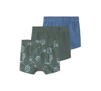 Boxershorts NAME IT "NMMTIGHTS 3P KICK OFF NOOS", Kinder, Gr. 92, 3 Stk., urban chic pack:w, vintage indigo, urban chic, Jersey, Obermaterial: 95% Baumwolle, 5% Elasthan, bedruckt, unifarben, Unterhos