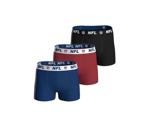 Boxershorts NFL "Boxershort NFL SHIELD 3pk Boxers 3er Pack", Herren, Gr. L, bunt (dunkelblau, rot, schwarz), Obermaterial: 95% Baumwolle CO. 5% Elasthan EL., Unterhosen (53021706-L) dunkelblau, rot, s