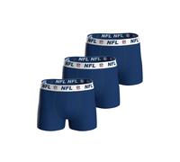 Boxershorts NFL "Boxershort NFL SHIELD 3pk Boxers 3er Pack", Herren, Gr. M, blau (dunkelblau), Obermaterial: 95% Baumwolle CO. 5% Elasthan EL., Unterhosen (84286917-M) dunkelblau