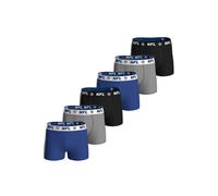 Boxershorts NFL "Boxershort NFL SHIELD 6pk Boxers 6er Pack", Herren, Gr. L, bunt (blau, grau, schwarz), Obermaterial: 95% Baumwolle CO. 5% Elasthan EL., Unterhosen (33652467-L) blau, grau, schwarz