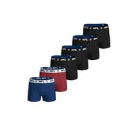 Boxershorts NFL "Boxershort NFL SHIELD 6pk Boxers 6er Pack", Herren, Gr. XL, bunt (schwarz, rotmix), Obermaterial: 95% Baumwolle CO. 5% Elasthan EL., Unterhosen (62095601-XL) schwarz, rotmix