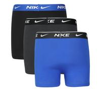Boxershorts NIKE SPORTSWEAR "EVERYDAY COTTON 3PK BOXER BRIEF für Kinder", Jungen, Gr. L (152/158), 3 Stk., blau (blau, anthrazit, schwarz), Single Jersey, Obermaterial: 95% Baumwolle, 5% Elasthan, Unt