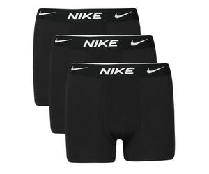 Boxershorts NIKE SPORTSWEAR "EVERYDAY COTTON 3PK BOXER BRIEF für Kinder", Jungen, Gr. XL (164/170), 3 Stk., schwarz (schwarz, schwarz, schwarz), Single Jersey, Obermaterial: 95% Baumwolle, 5% Elasthan