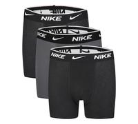 Boxershorts NIKE SPORTSWEAR "für Jungs", Mädchen, Gr. S (116/122/128), 3 Stk., schwarz (schwarz, dk grau), Jersey, Obermaterial: 95% Baumwolle, 5% Elasthan, Unterhosen, Kinder Unterhose aus Baumwolle