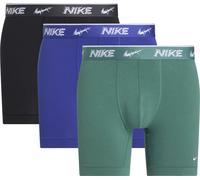 Boxershorts NIKE UNDERWEAR "BOXER BRIEF 3PK", Damen, Gr. L, 3 Stk., evrgrn a, dp nigh, anthrcit shttrd wb, Jersey, Obermaterial: 95% Baumwolle, 3% sonstige Fasern, 2% Elasthan, kontrastfarbene Details