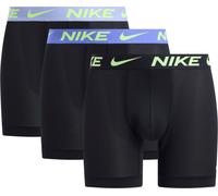 Boxershorts NIKE UNDERWEAR "BOXER BRIEF 3PK", Herren, Gr. XL, 3 Stk., ewe schwarz, lght thistle, saphir, anthracit, Jersey, Obermaterial: 90% Polyester, 10% Elasthan, unifarben, körpernah, Unterhosen,