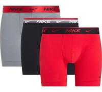 Boxershorts NIKE UNDERWEAR "BOXER BRIEF 3PK", Herren, Gr. L, 3 Stk., blk mlic armx wb, u rd, cl gr h sh wb, Jersey, Obermaterial: 95% Baumwolle, 3% sonstige Fasern, 2% Elasthan, kontrastfarbene Detail