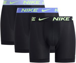 Boxershorts NIKE UNDERWEAR "BOXER BRIEF 3PK", Herren, Gr. M, 3 Stk., ewe schwarz, lght thistle, saphir, anthracit, Jersey, Obermaterial: 90% Polyester, 10% Elasthan, unifarben, körpernah, Unterhosen,