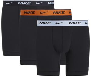 Boxershorts NIKE UNDERWEAR "BOXER BRIEF 3PK", Herren, Gr. S, 3 Stk., blk ligh amry blau, cmpfr org, blk wb, Jersey, Obermaterial: 95% Baumwolle, 3% sonstige Fasern, 2% Elasthan, kontrastfarbene Detail