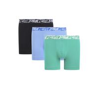 Boxershorts NIKE UNDERWEAR "BOXER BRIEF 3PK", Herren, Gr. S (46), 3 Stk., bunt (5gj stdm grn, pls, blk consi craft wb), Jersey, Obermaterial: 95% Baumwolle, 5% Elasthan, kontrastfarbene Details, körpe