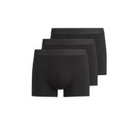 OLYMP Boxershorts 3er-Set Herren – 95% Baumwolle/5% Elasthan, anliegend, Logo – Schwarz S