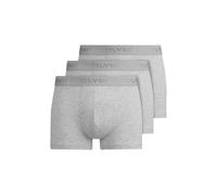 OLYMP Herren Boxershorts 3er-Set,Untershosen,Pants,Shorts,Unterwäsche,Basics,Einfarbig,Anliegende Passform,grau 62,L