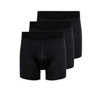 Boxershorts ONLY & SONS "ONSFITZ BAMBOO BOXER LOGO 3-PACK NOOS", Herren, Gr. S, 3 Stk., schwarz, Jersey, Obermaterial: 65% Viskose, 30% Baumwolle, 5% Elasthan, bequem, Unterhosen (99875446-S) schwarz