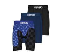 Boxershorts PSD "3 PACK - BLUEBERRY LUXE Herren", Herren, Gr. M, bunt (multi), 90% POLYESTER, 10% ELASTHAN, Unterhosen (19223131-M) multi