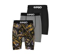 Boxershorts PSD "3 PACK - CASH OUT Herren", Herren, Gr. M, bunt (multi), 88% Polyester, 12% Elasthan, Unterhosen (92762503-M) multi