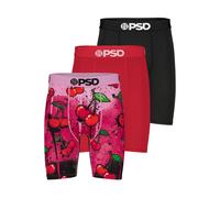 Boxershorts PSD "3 PACK - CHERRY DRIP Herren", Herren, Gr. M, bunt (multi), 90% POLYESTER, 10% ELASTHAN, Unterhosen (27642851-M) multi