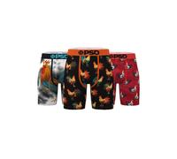 Boxershorts PSD "3 PACK COCKY FLOCK Herren", Herren, Gr. L, bunt (multi), 88% Polyester, 12% Elasthan, Unterhosen (73648341-L) multi