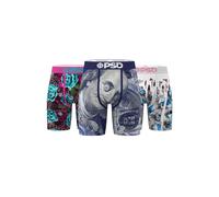 Boxershorts PSD "3 PACK HIGH ROLL Herren", Herren, Gr. XL, bunt (multi), 88% Polyester, 12% Elasthan, Unterhosen (85646548-XL) multi