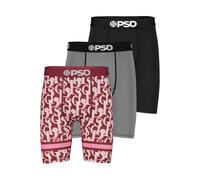 Boxershorts PSD "3 PACK - PSD JCQRD WINE Herren", Herren, Gr. M, multi, 90% POLYESTER, 10% ELASTHAN, Unterhosen (28340624-M) multi