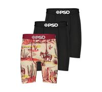 Boxershorts PSD "3 PACK - RANCH LIFE Herren", Herren, Gr. L, bunt (multi), 90% Polyester, 10% Elasthan, Unterhosen (91743426-L) multi