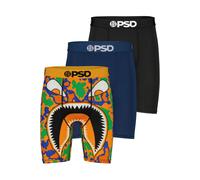 Boxershorts PSD "3 PACK - WF EARF Herren", Herren, Gr. M, bunt (multi), 88% Polyester, 12% Elasthan, Unterhosen (72586430-M) multi