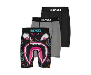 Boxershorts PSD "3 PACK - WF SCRIBE Herren", Herren, Gr. M, multi, 90% POLYESTER, 10% ELASTHAN, Unterhosen (29062307-M) multi
