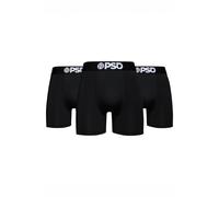 Boxershorts PSD "PSD 3 PACK 5 INCH BOXER SHORTS", Herren, Gr. M, 1 Stk., schwarz, 88% Polyester, 12% Elasthan, Unterhosen (91524151-M) schwarz