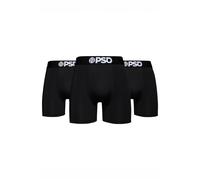 Boxershorts PSD "PSD SOLIDS BLK 5I 3PK", Herren, Gr. XXL, 1 Stk., schwarz, 88% Polyester, 12% Elasthan, Unterhosen (91524151-XXL) schwarz