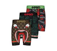 Boxershorts PSD UNDERWEAR "3 PACK LUX LOOT Herren", Herren, Gr. M, multi, 88% Polyester, 12% Elasthan, Unterhosen (91993845-M) multi