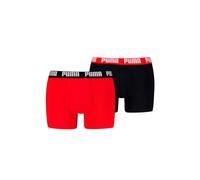 Boxershorts PUMA "Boxershort 2er Pack", Damen, Gr. XXL, schwarz (schwarz, rot), Obermaterial: 95% Baumwolle CO. 5% Elasthan EL., Unterhosen (52290212-XXL) schwarz, rot