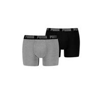 Boxershorts PUMA "Boxershort 2er Pack", Herren, Gr. L, schwarz (schwarz, grau), Obermaterial: 95% Baumwolle CO. 5% Elasthan EL., Unterhosen (44896344-L) schwarz, grau