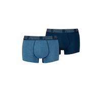 Boxershorts PUMA "Boxershort 2er Pack", Herren, Gr. XL, blau (blau denim), Obermaterial: 95% Baumwolle CO. 5% Elasthan EL., Unterhosen (31275217-XL) blau denim
