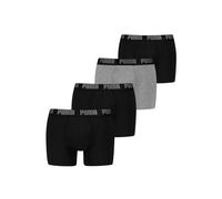 Boxershorts PUMA "Boxershort 4er Pack", Herren, Gr. L, schwarz (schwarz, grau), Obermaterial: 95% Baumwolle CO. 5% Elasthan EL., Unterhosen (49060962-L) schwarz, grau