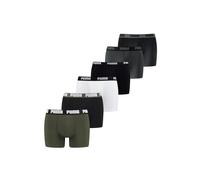 Puma Herren Boxer Shorts, 6er Pack - Basic Boxer, Cotton Stretch, Everyday, mehrfarbig, L Grün/ Schwarz/ WeißGrau