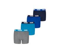 Boxershorts PUMA "Boxershort Everyday Basic Boxers ECOM 4P 4er Pack", Jungen, Gr. 170-176, bunt (blau, grau), Obermaterial: 95% Baumwolle CO. 5% Elasthan EL., Unterhosen (15462308-170) blau, grau