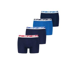 Boxershorts PUMA "Boxershort Everyday Multi Logo Boxer 4P 4er Pack", Herren, Gr. M, blau, Obermaterial: 95% Baumwolle CO. 5% Elasthan EL., Unterhosen (20916639-M) blau