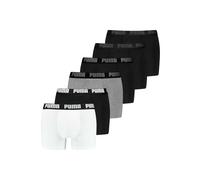 Boxershorts PUMA "Boxershort PUMA BASIC BOXER 6P ECOM 6er Pack", Herren, Gr. XXL, bunt (schwarz, weiß, grau), Obermaterial: 95% Baumwolle CO. 5% Elasthan EL., Unterhosen (40105149-XXL) schwarz, weiß,