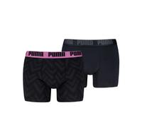 Boxershorts PUMA, Herren, Gr. L, electric orchid, schwarz, grau, Single Jersey, Obermaterial: 95% Baumwolle, 5% Elasthan, körpernah, Unterhosen (79769120-L) electric orchid, schwarz, grau