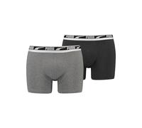 PUMA Everyday Multi Logo Boxer 2 Einheiten L, Grau Melange/Schwarz, L