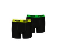 PUMA Boy's Everyday Basic Boxer, Black/Various Logo Colors, 146/152 (2er Pack)