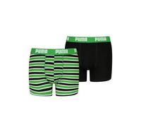 Puma Boys Everyday Striped 2er-Pack Kinder Unterhose, grün 158/164