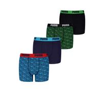 Boxershorts PUMA "PUMA BOYS FLAG PRINTED BOXERS", Jungen, Gr. 170/176, navy, blau, grün, schwarz, Single Jersey, Obermaterial: 95% Baumwolle, 5% Elasthan, körpernah, Unterhosen, Logobund, Multipack (7