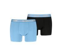 Boxershorts PUMA "PUMA MEN CHROMATIC WAISTBAND BOXERS 2P", Herren, Gr. XL, schwarz (cool blau, schwarz), Single Jersey, Obermaterial: 95% Baumwolle, 5% Elasthan, körpernah, Unterhosen, elastischer Log