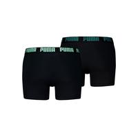 Boxershorts PUMA "PUMA MEN EVERYDAY BASIC BOXERS 2P", Herren, Gr. XL, schwarz, mint, emerald, Jersey, Obermaterial: 95% Baumwolle, 5% Elasthan, körpernah, Unterhosen, mit Puma Webbund (64279324-XL) sc