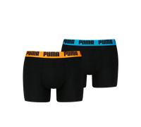 Boxershorts PUMA "PUMA MEN EVERYDAY BASIC BOXERS 2P", Herren, Gr. L, sz, combo, Jersey, Obermaterial: 95% Baumwolle, 5% Elasthan, körpernah, Unterhosen, mit Puma Webbund (33361434-L) sz, combo