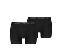 Boxershorts PUMA "PUMA MEN EVERYDAY BASIC BOXERS 2P", Herren, Gr. M, schwarz, phantom, Jersey, Obermaterial: 95% Baumwolle, 5% Elasthan, Unterhosen (85758665-M) schwarz, phantom