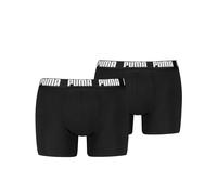 Boxershorts PUMA "PUMA MEN EVERYDAY BASIC BOXERS 2P", Herren, Gr. S, schwarz, schwarz, Jersey, Obermaterial: 95% Baumwolle, 5% Elasthan, Unterhosen (61384943-S) schwarz, schwarz