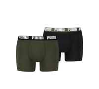 Boxershorts PUMA "PUMA MEN EVERYDAY BASIC BOXERS 2P", Herren, Gr. XL, forest night, Jersey, Obermaterial: 95% Baumwolle, 5% Elasthan, Unterhosen (82640104-XL) forest night